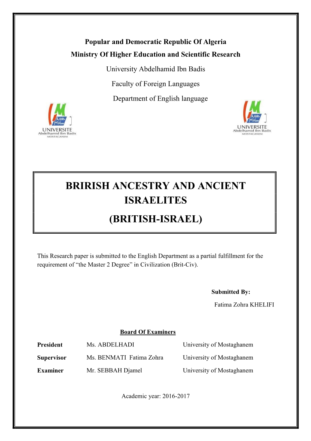 Brirish Ancestry and Ancient Israelites (British-Israel)