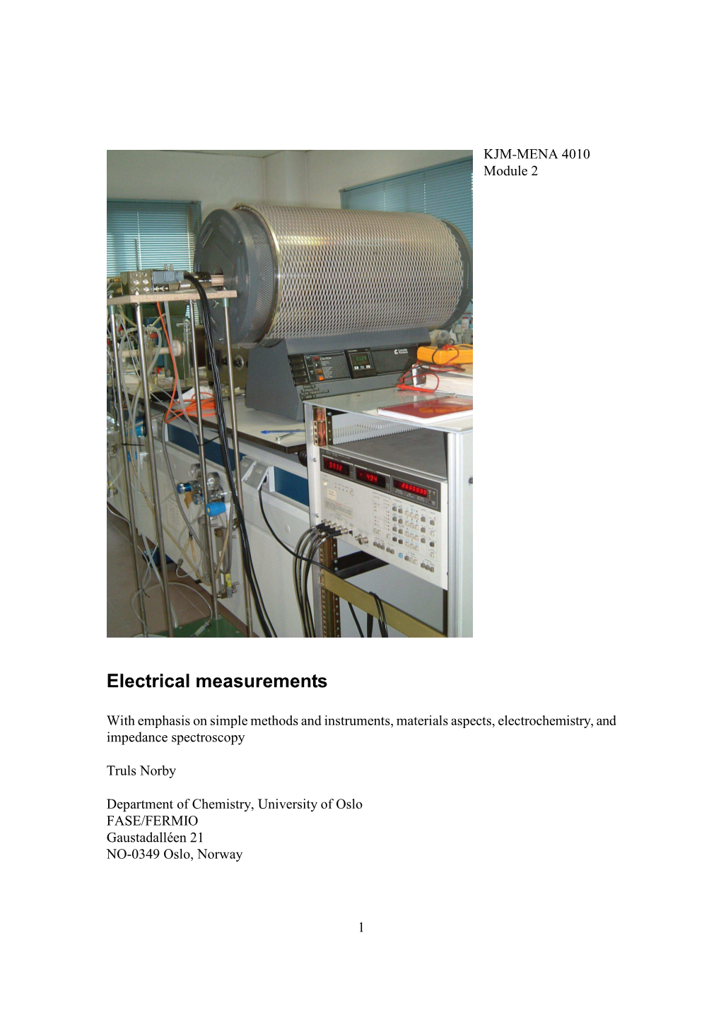 Electrical Measurements Course