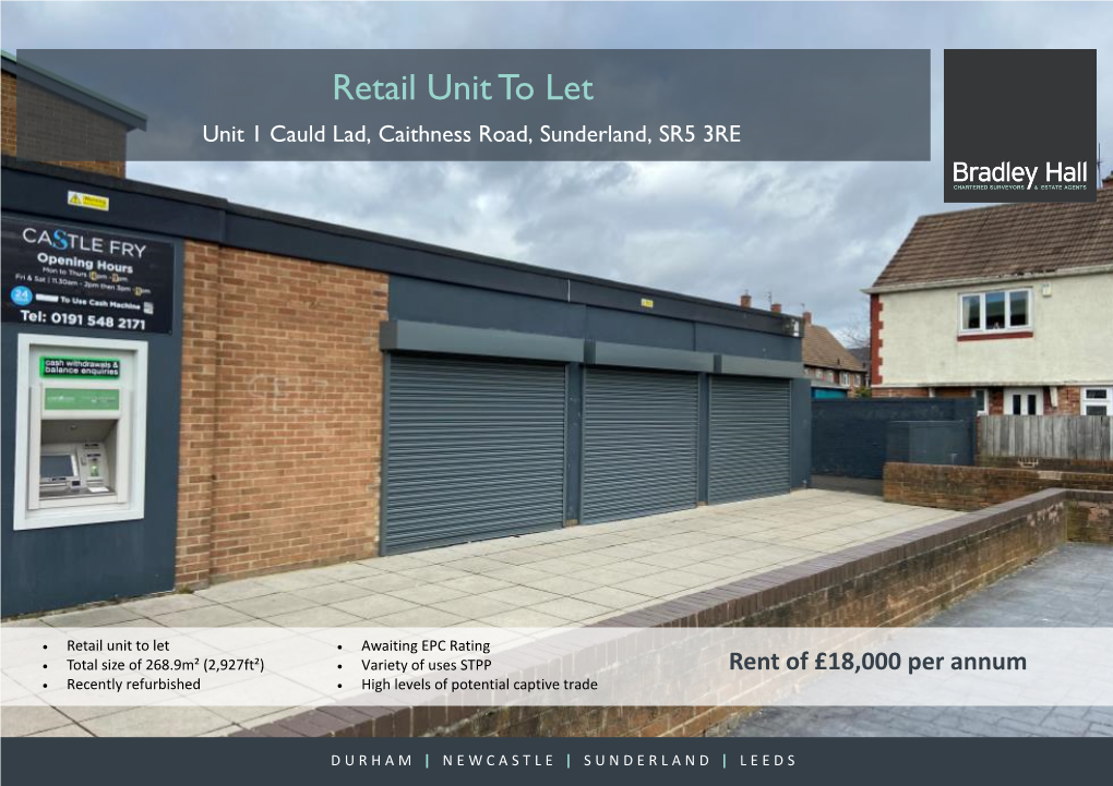 Retail Unit to Let