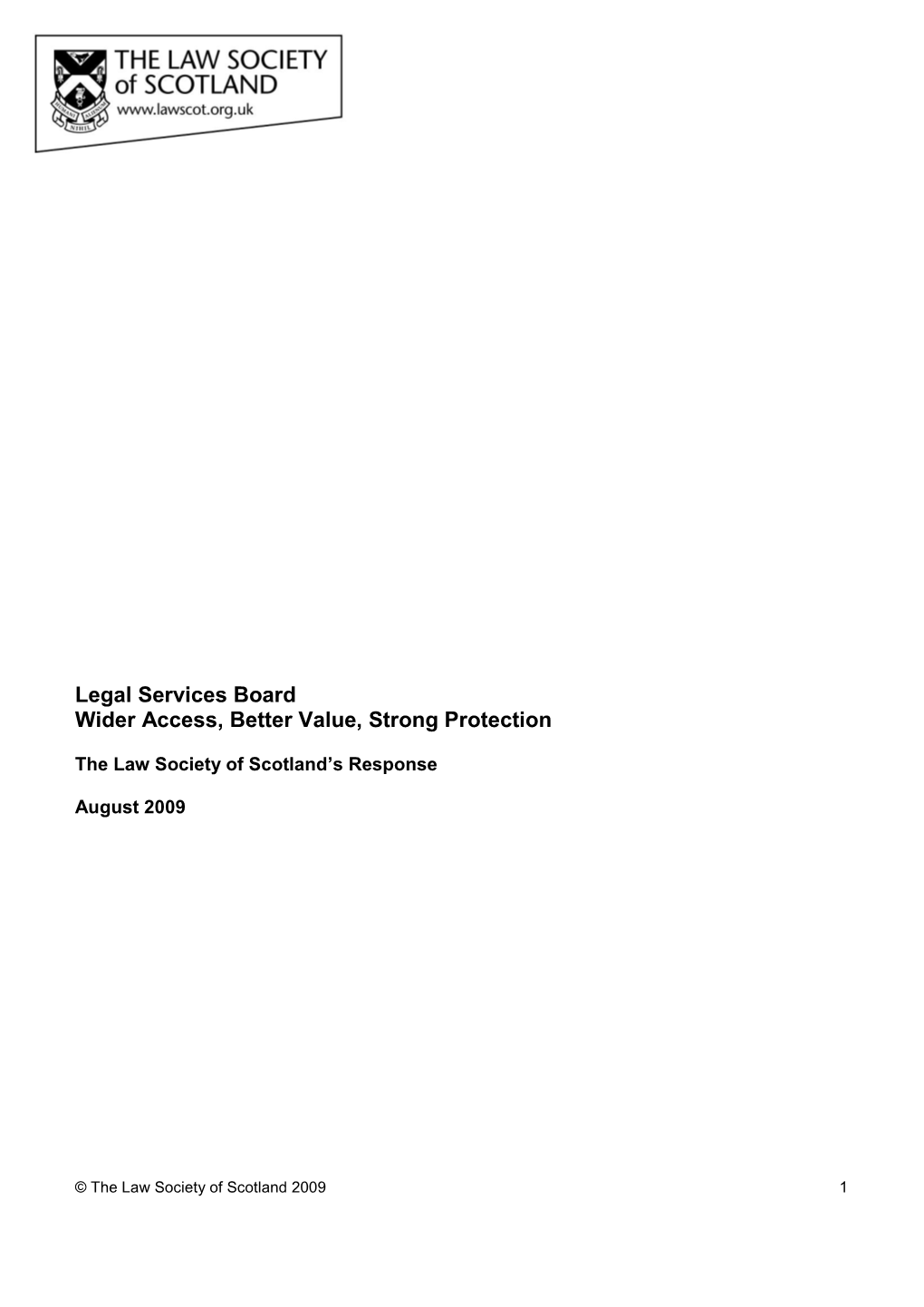 Law Society of Scotland: Response to LSB Consultation on Regulatory Regime for Alternative Business Structures
