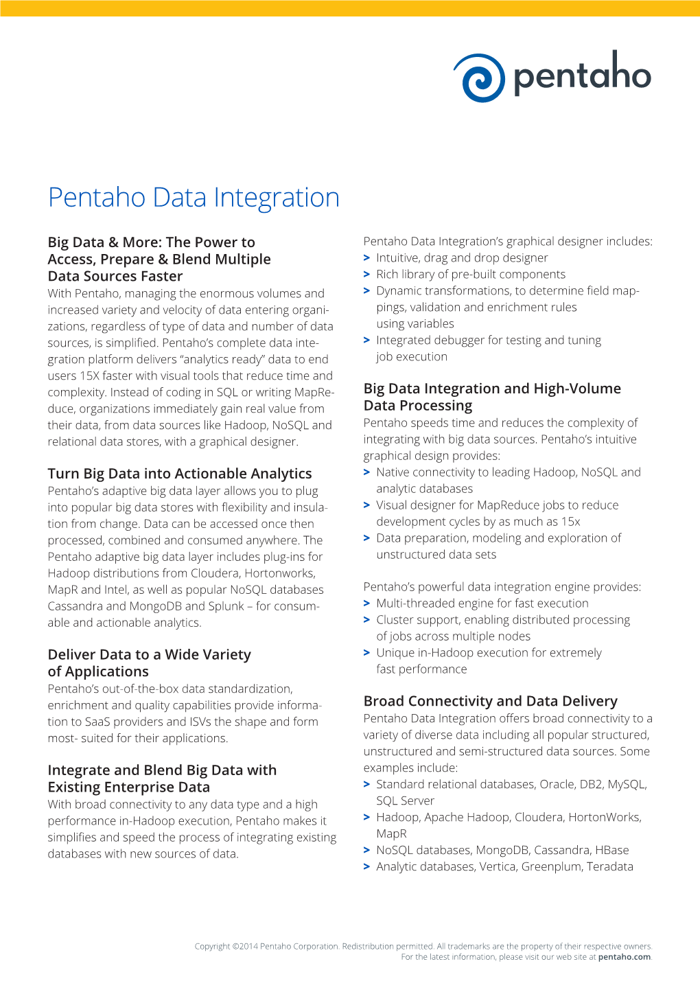 Pentaho Data Integration