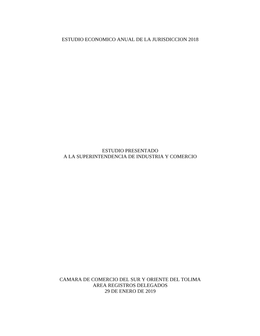 Estudio Economico Anual De La Jurisdiccion 2018