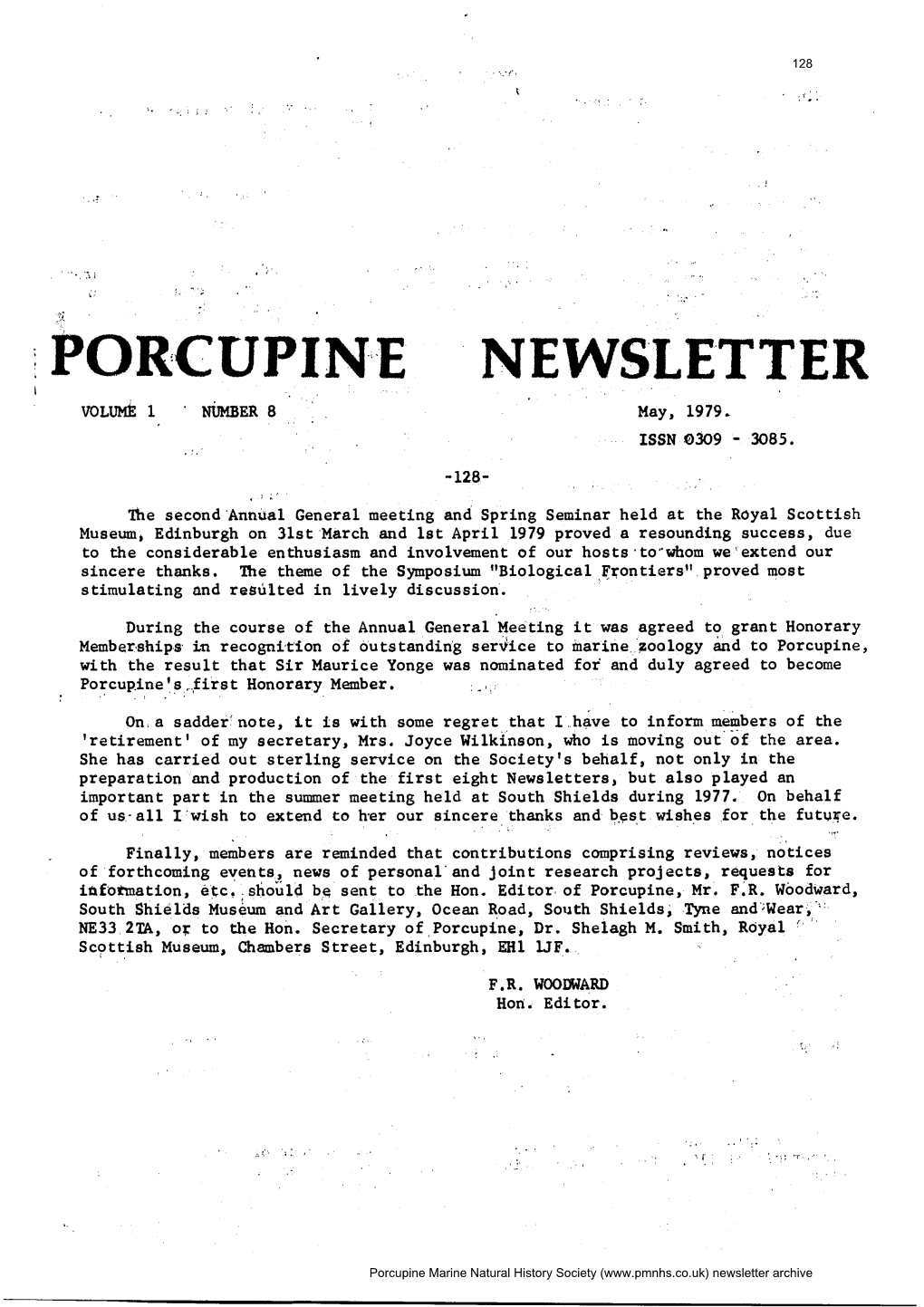 Porcupine Newsletter Volume 1, Number 8, May 1979