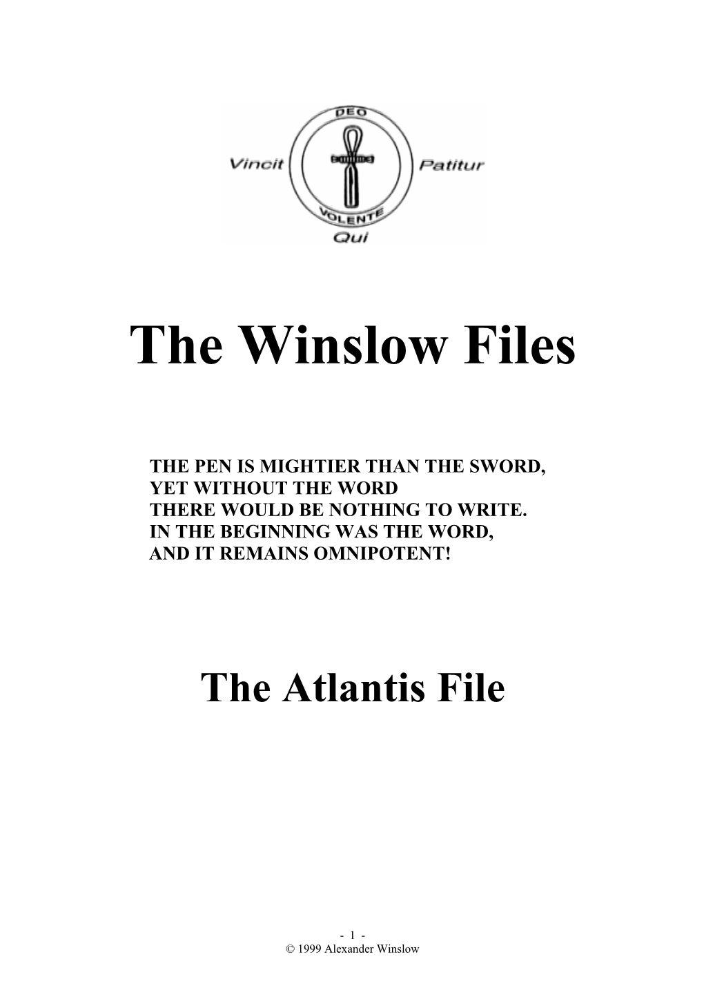 The Atlantis File