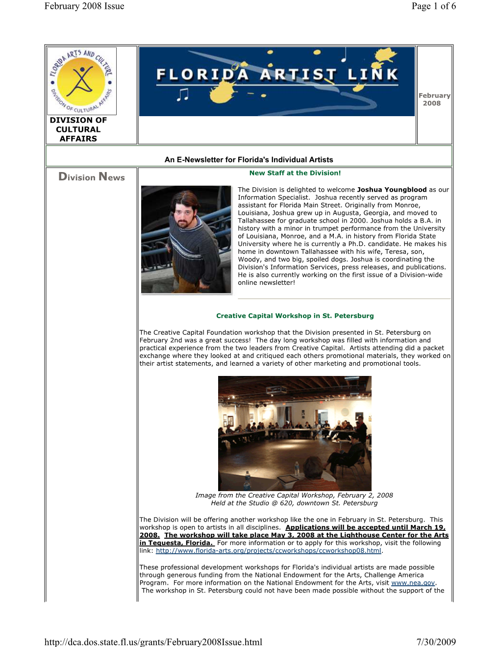 Page 1 of 6 February 2008 Issue 7/30/2009