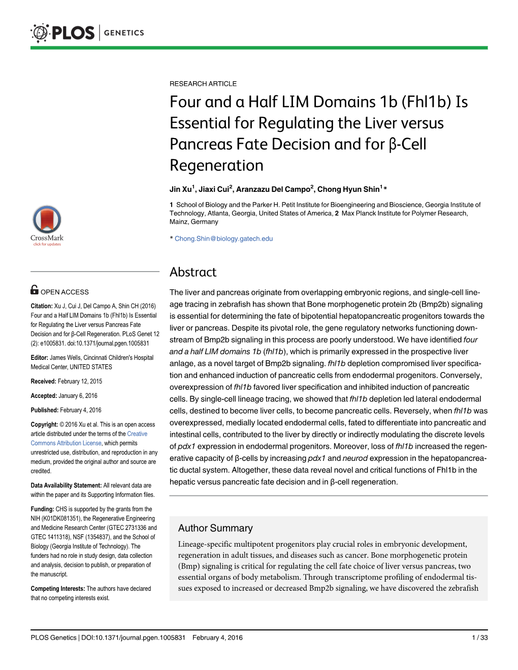 Is Essential for Regulating the Liver Versus Pancreas Fate Decision and for Β-Cell Regeneration