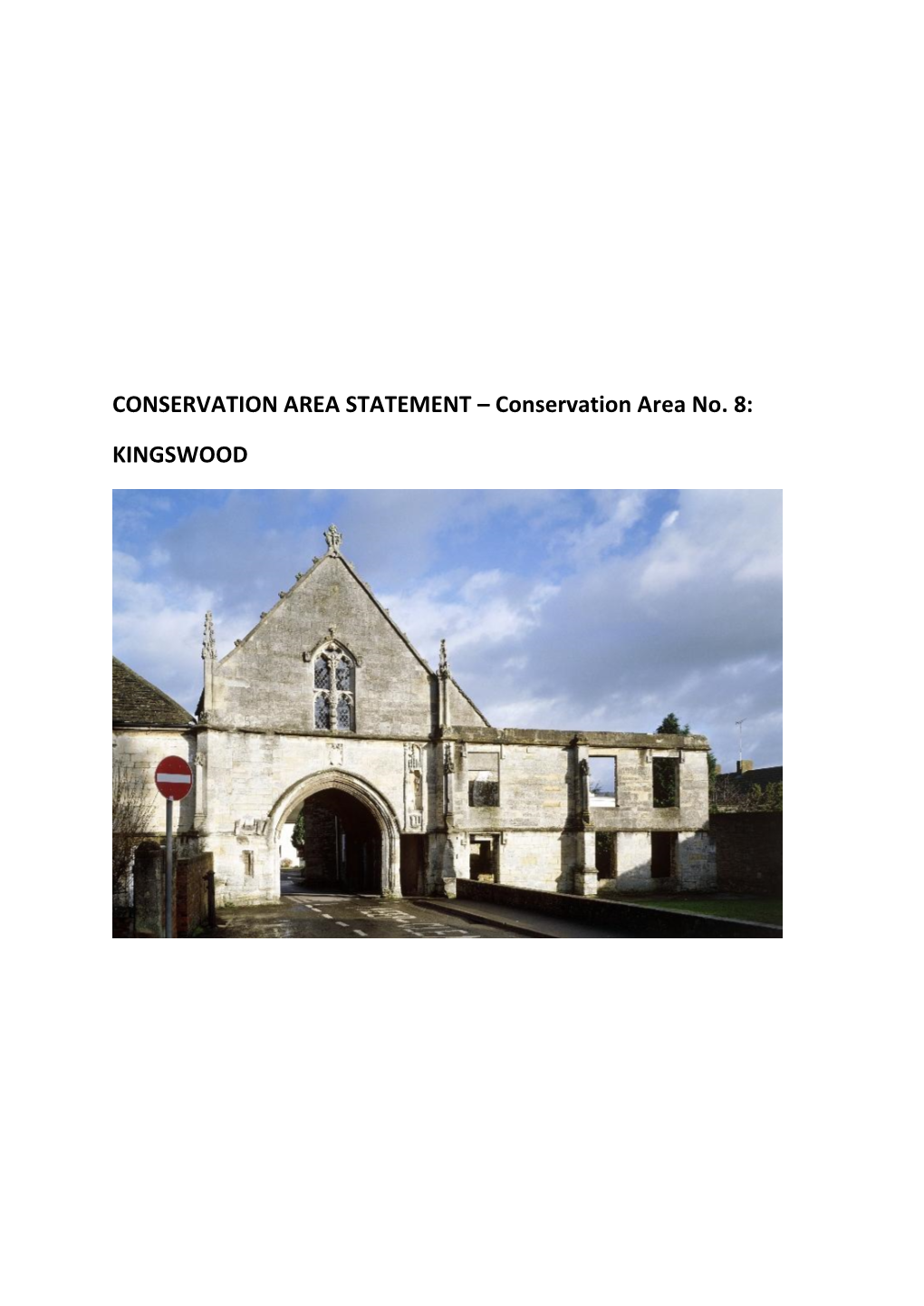 CONSERVATION AREA STATEMENT – Conservation Area No