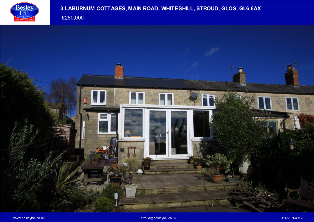 3 Laburnum Cottages, Main Road, Whiteshill, Stroud, Glos, Gl6 6Ax £260,000