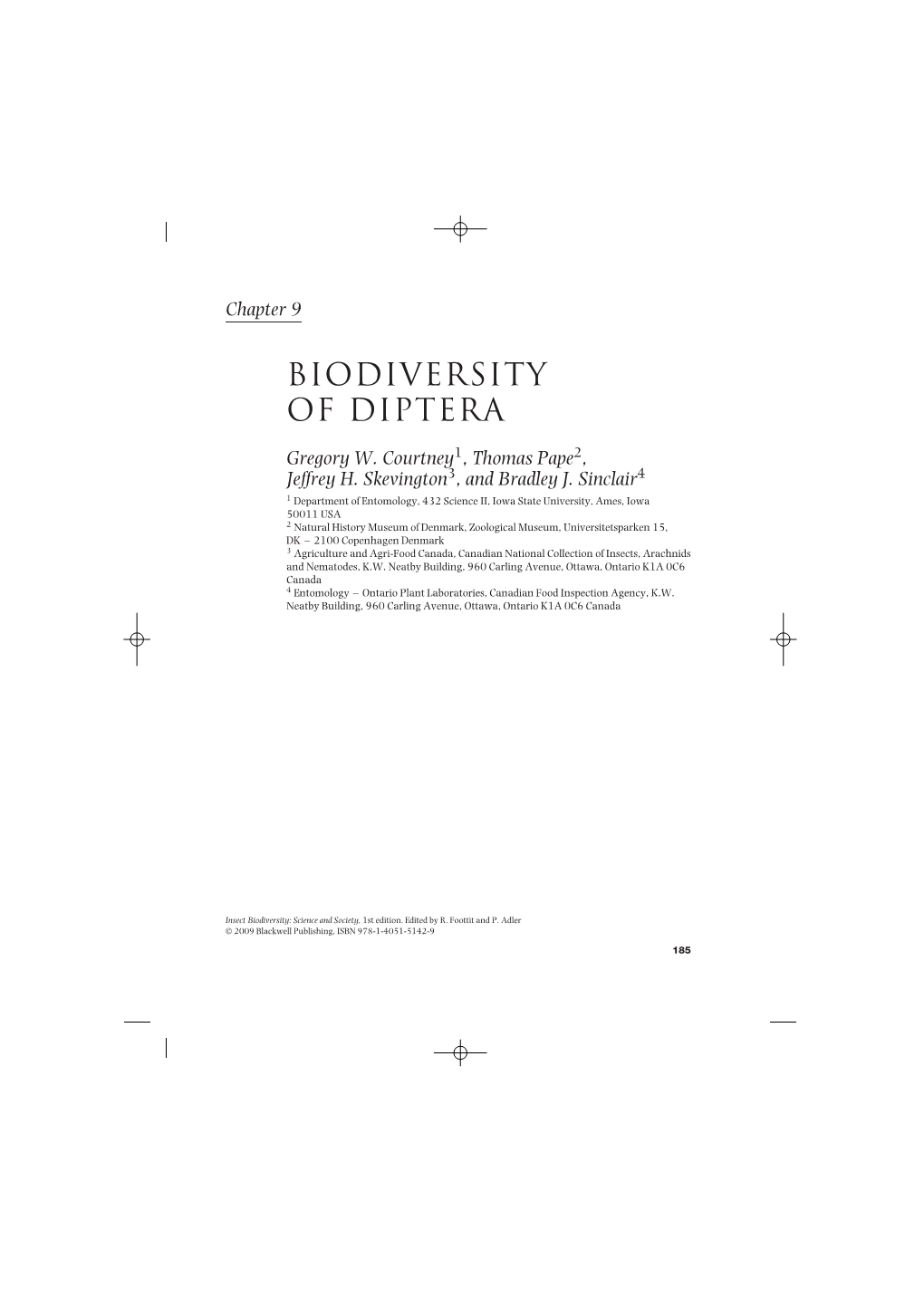 Chapter 9 Biodiversity of Diptera