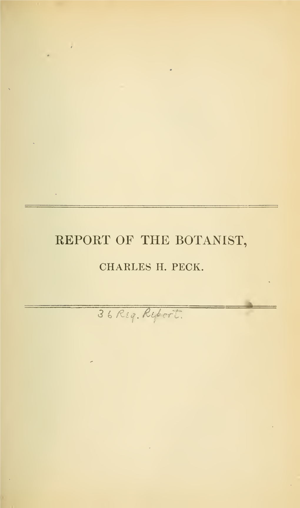 Report of the Botanist 1882