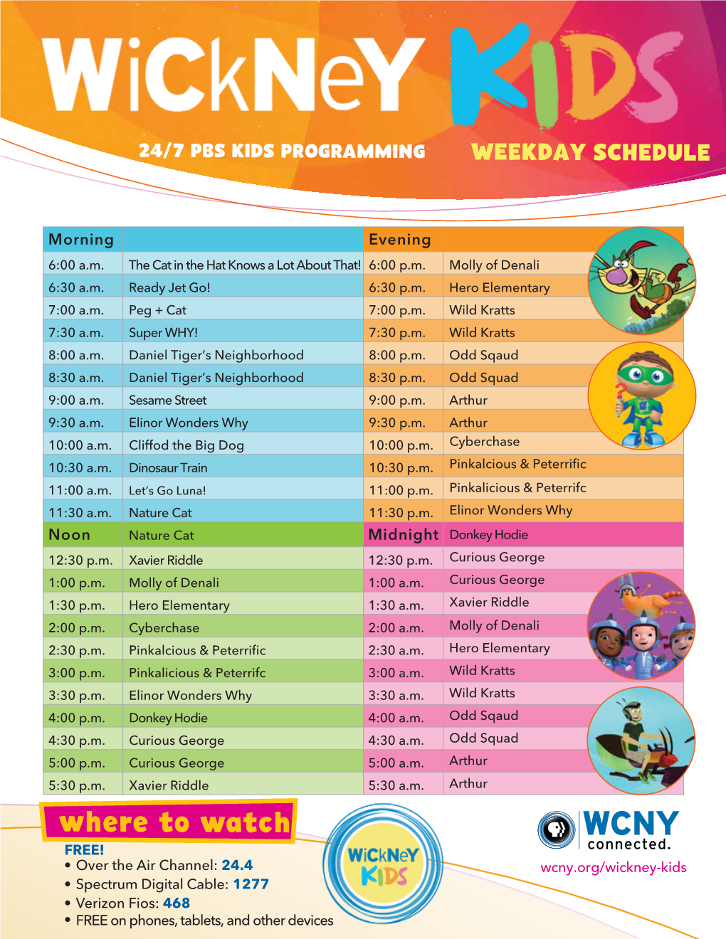 Wickney Kids Schedule May2021-2