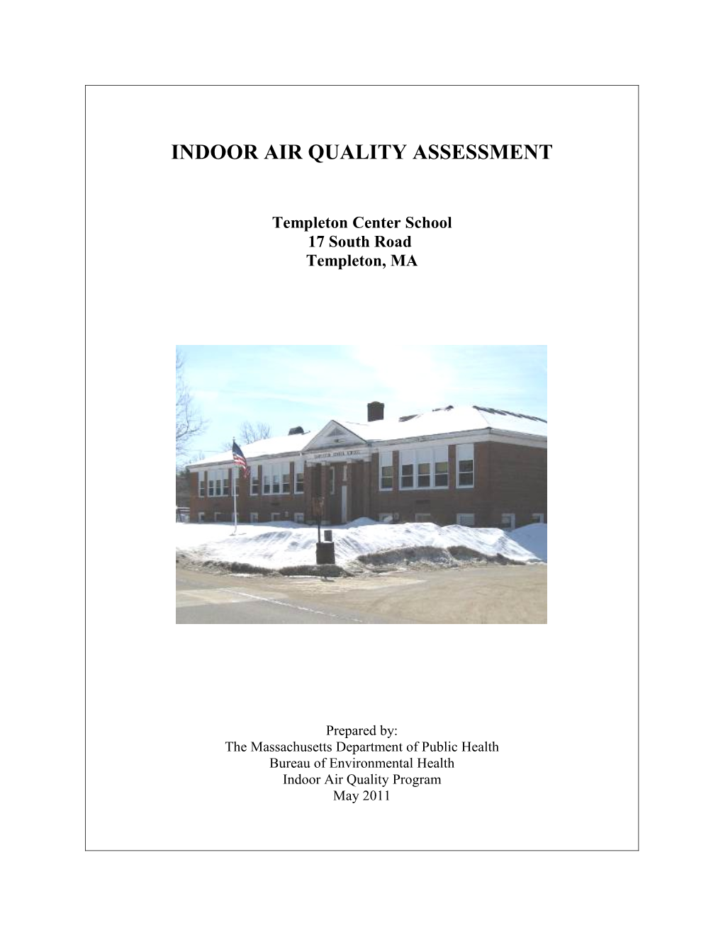 Indoor Air Quality Assessment - Templeton Center School