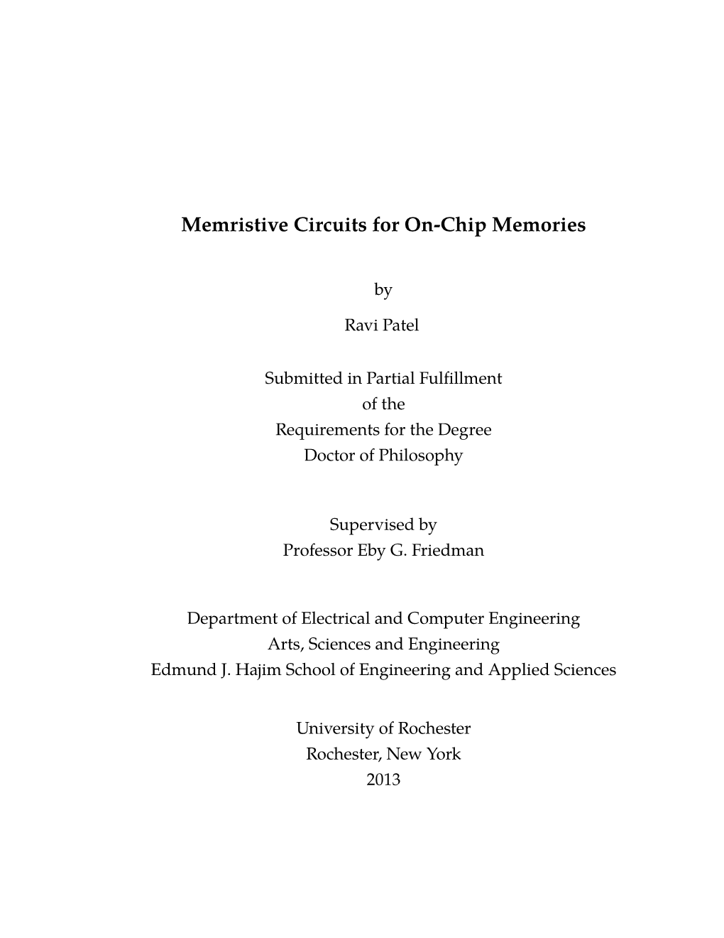 Memristive Circuits for On-Chip Memories