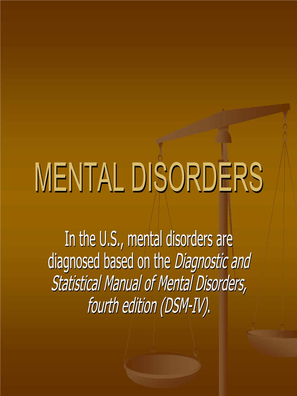 Mental Disordersdisorders