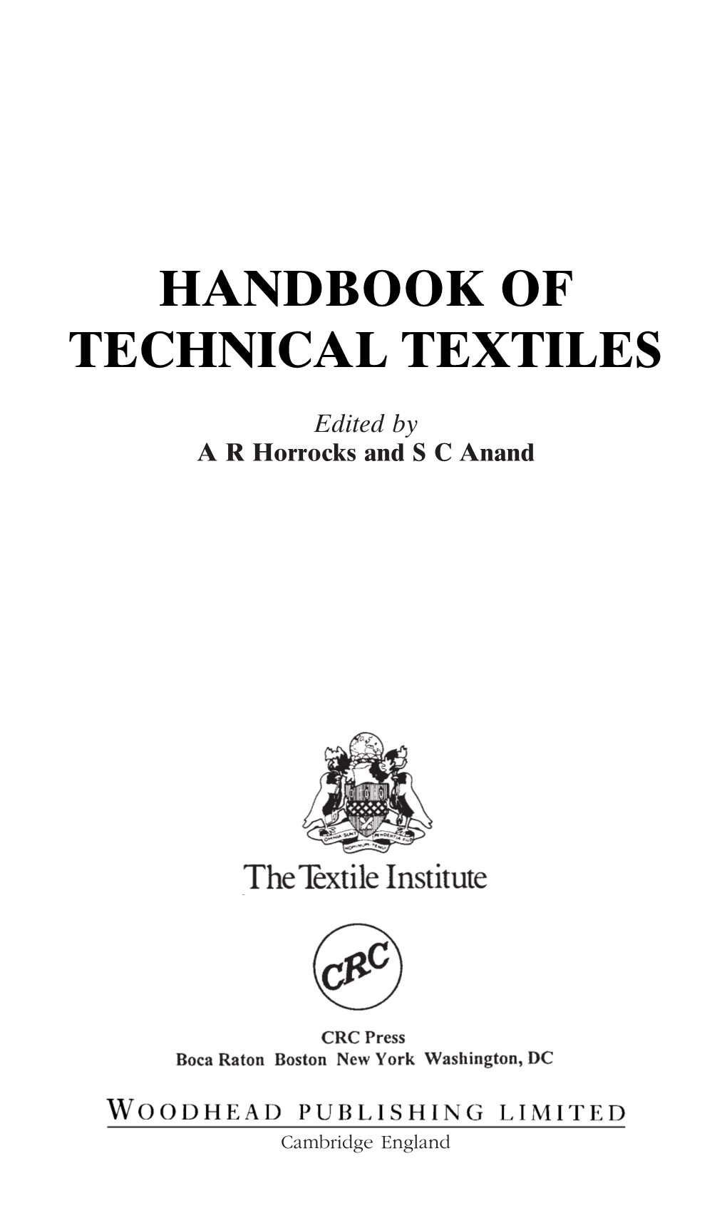 Handbook of Technical Textiles