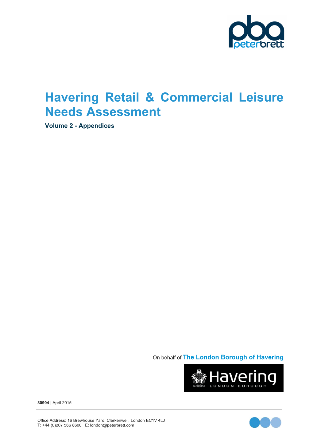 Download LBHLP.21.2 Havering Retail & Commercial Leisure Needs