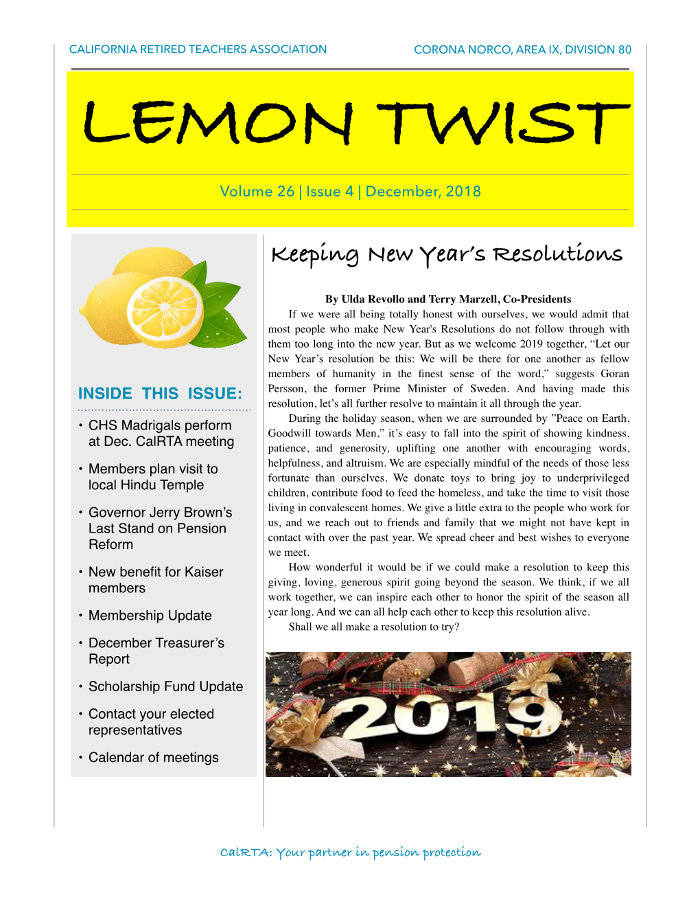 Dec 2018 Lemon Twist