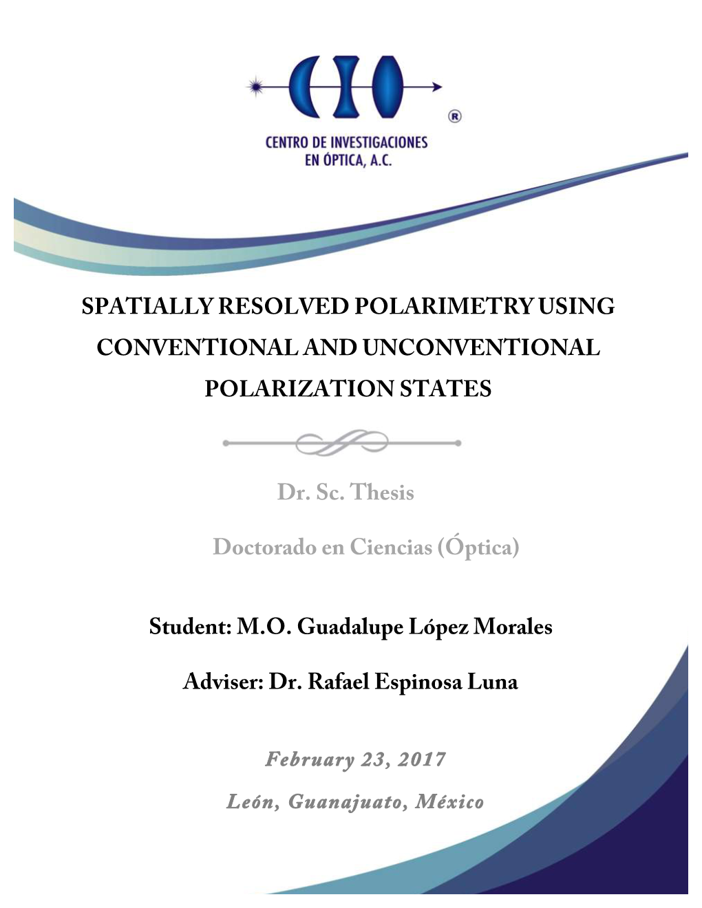 Dr. Sc. Thesis Doctorado En Ciencias