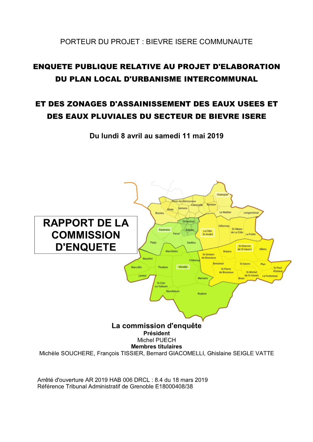 Rapport De La Commission D'enquete