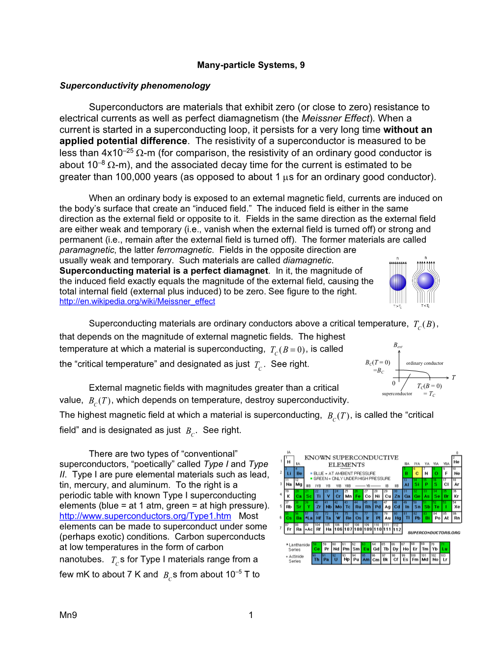 Superconductors Are Materials That Exhibit Zero (Or Close to Zero) Resistance to Electrical Currents As Well As Perfect Diamagnetism (The Meissner Effect)