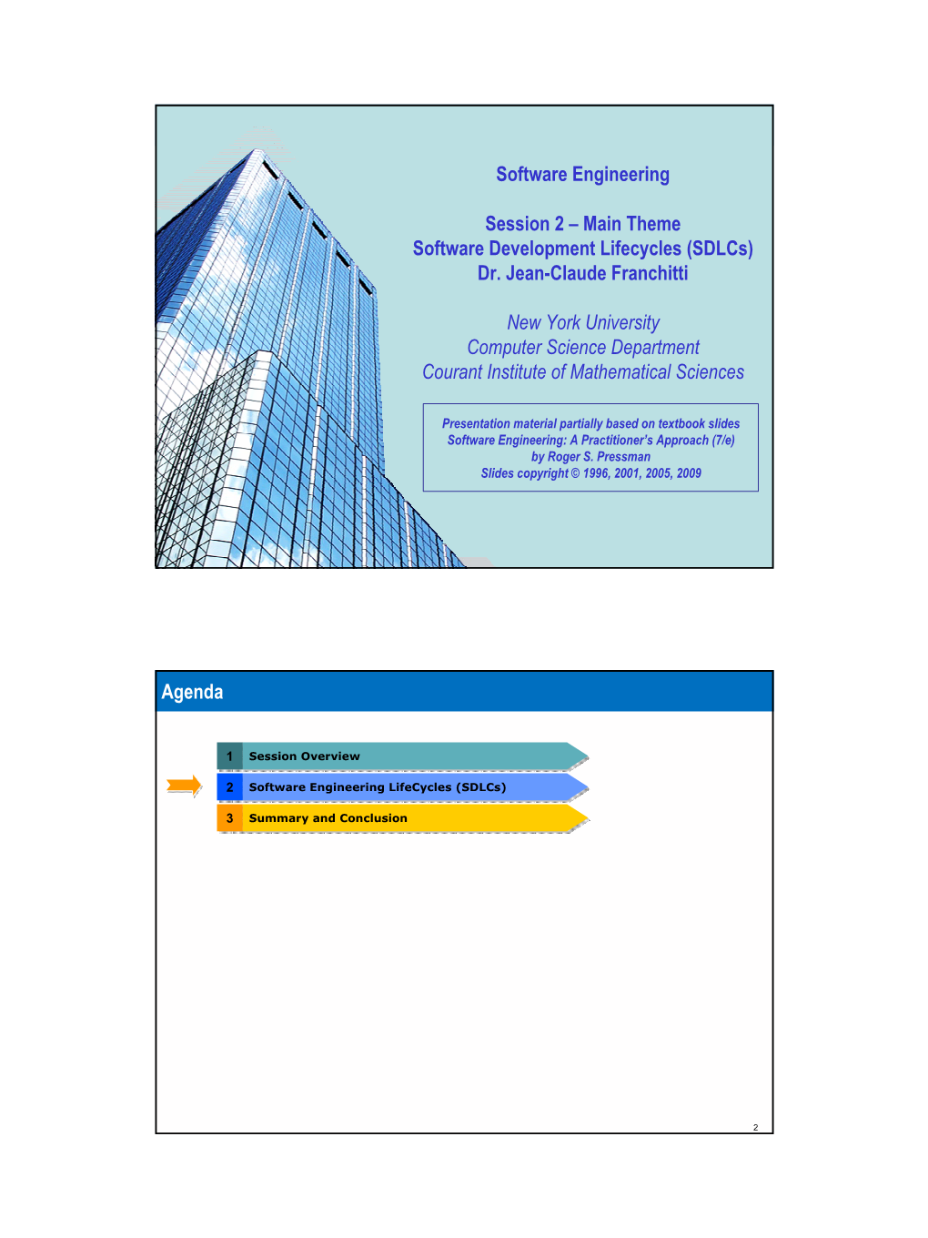 Session 2: Software Development Lifecycles (Sdlcs)