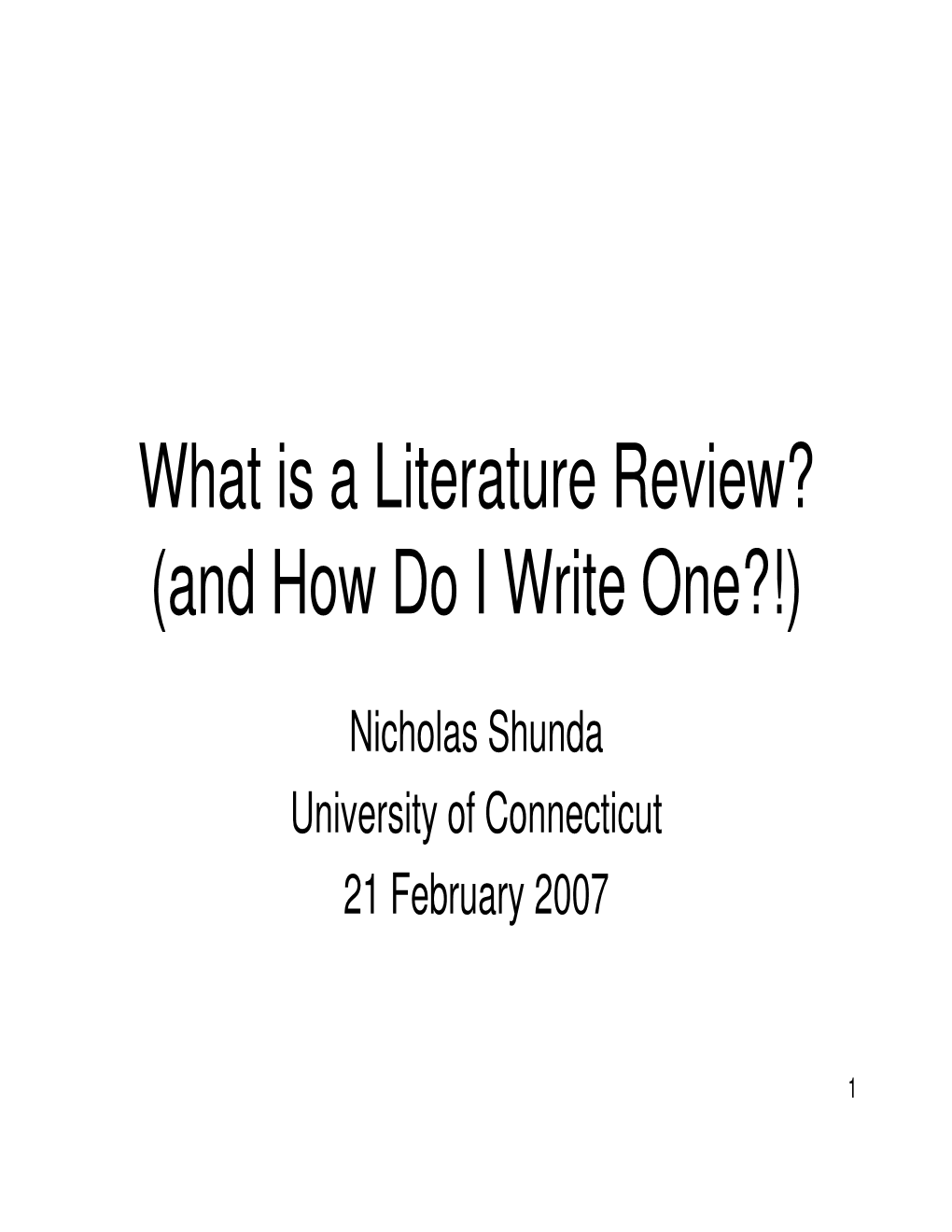 What Is a Literature Review? (And How Do I Write One?!)