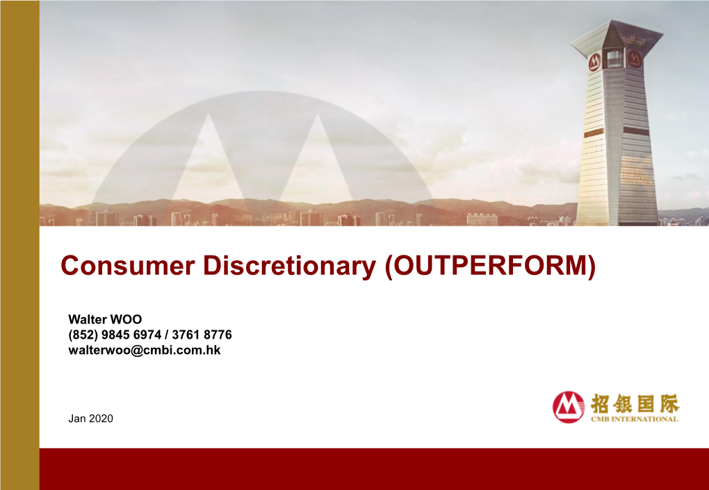 Consumer Discretionary (OUTPERFORM)