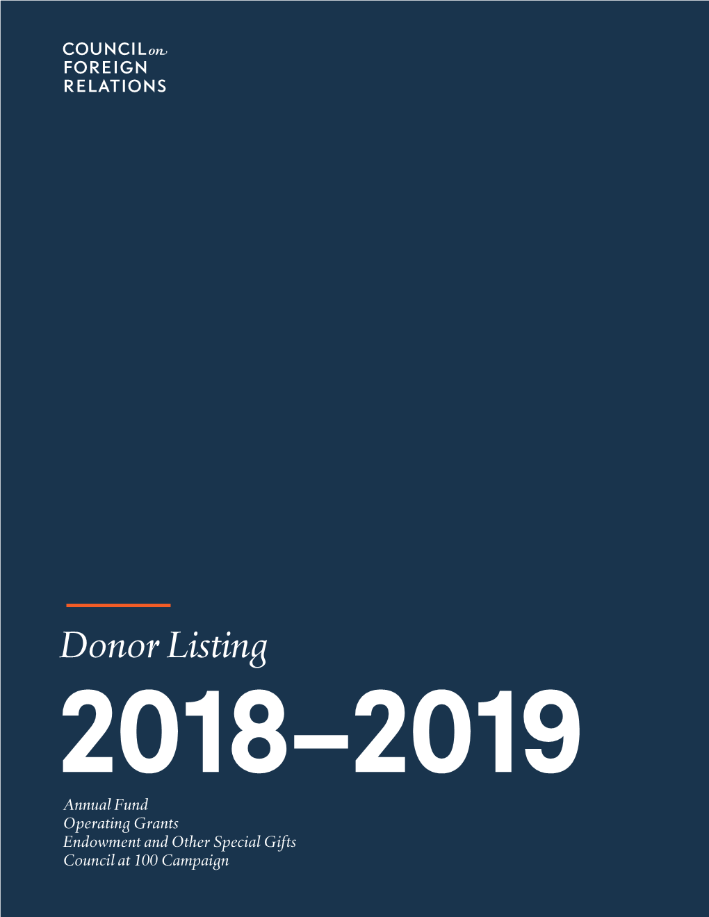 Donor Listing