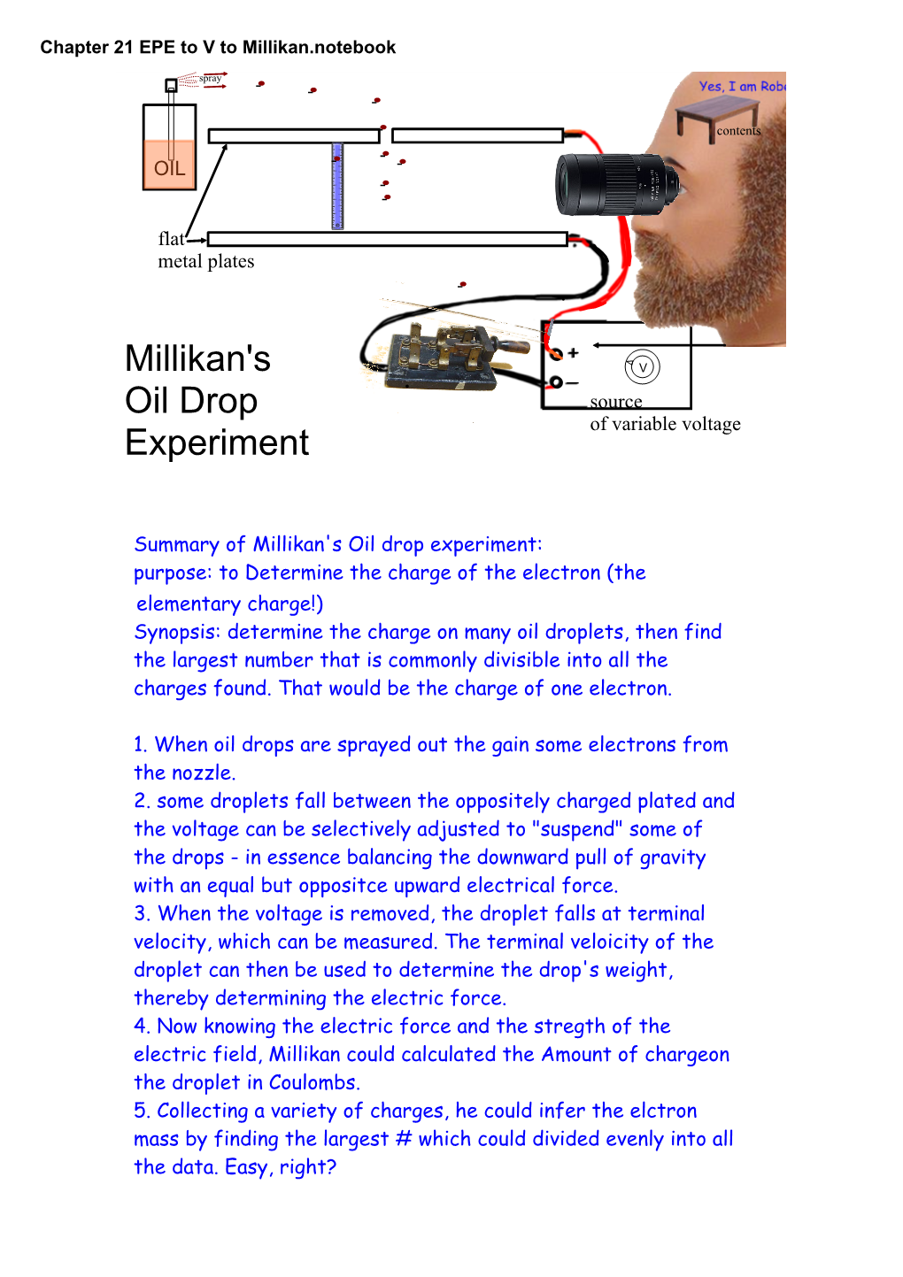 Chapter 21 EPE to V to Millikan.Notebook