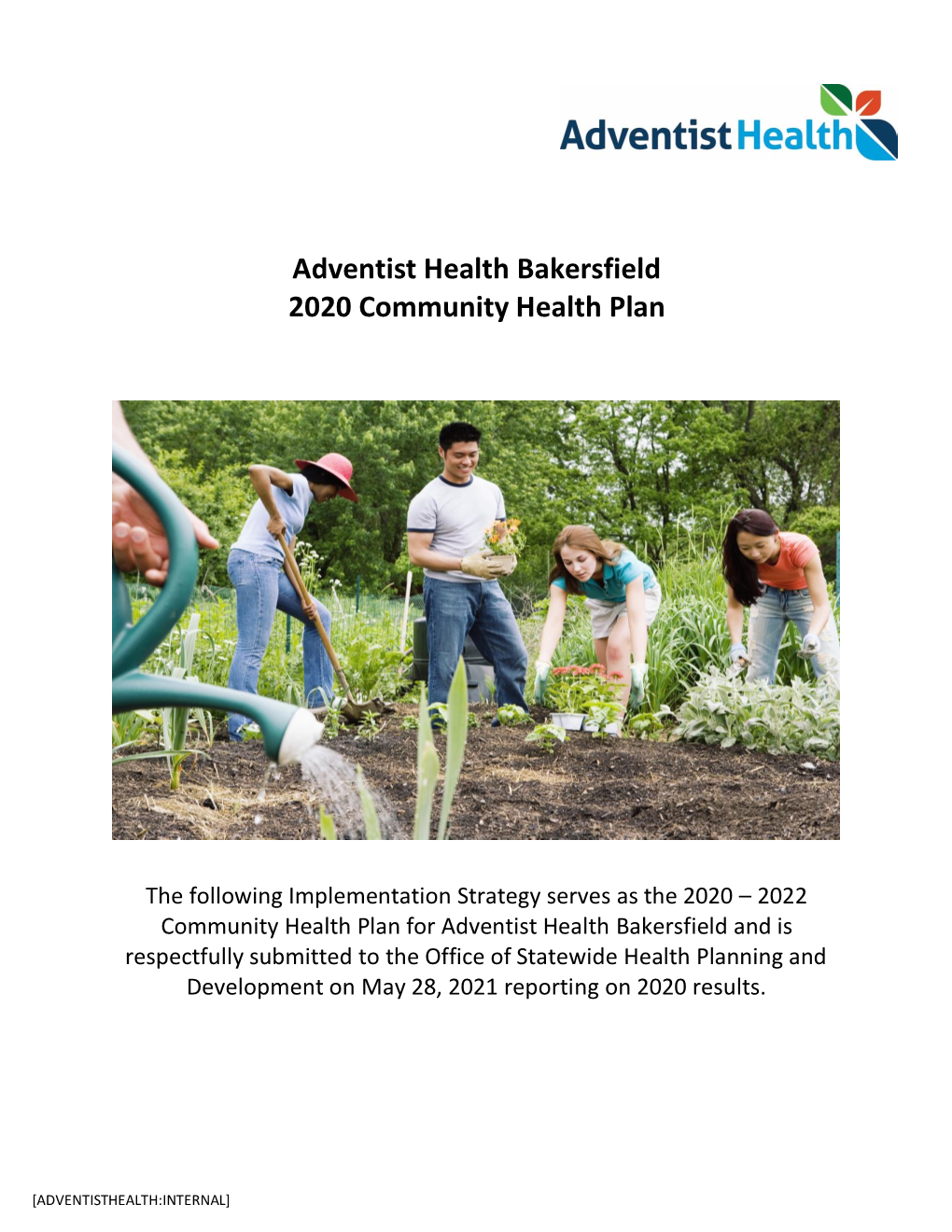 Adventist Health Bakersfield 2020 Community Health Plan