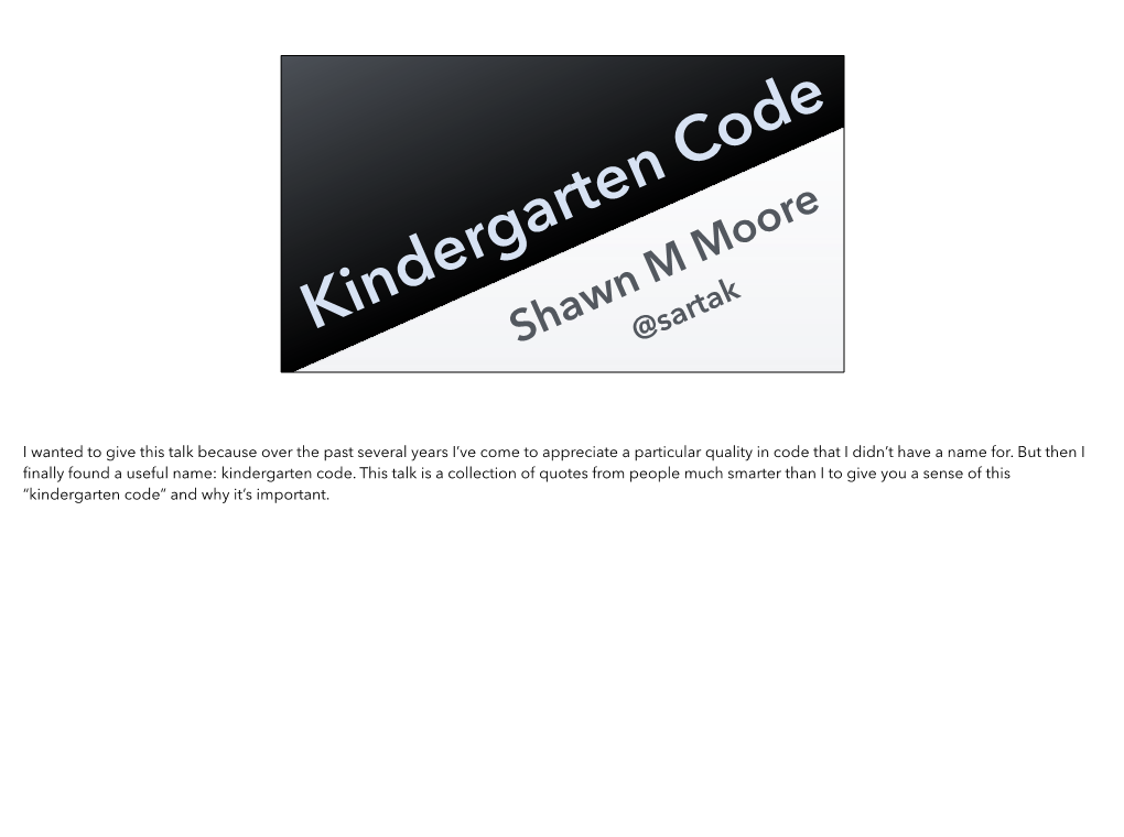 Kindergarten Code.Key