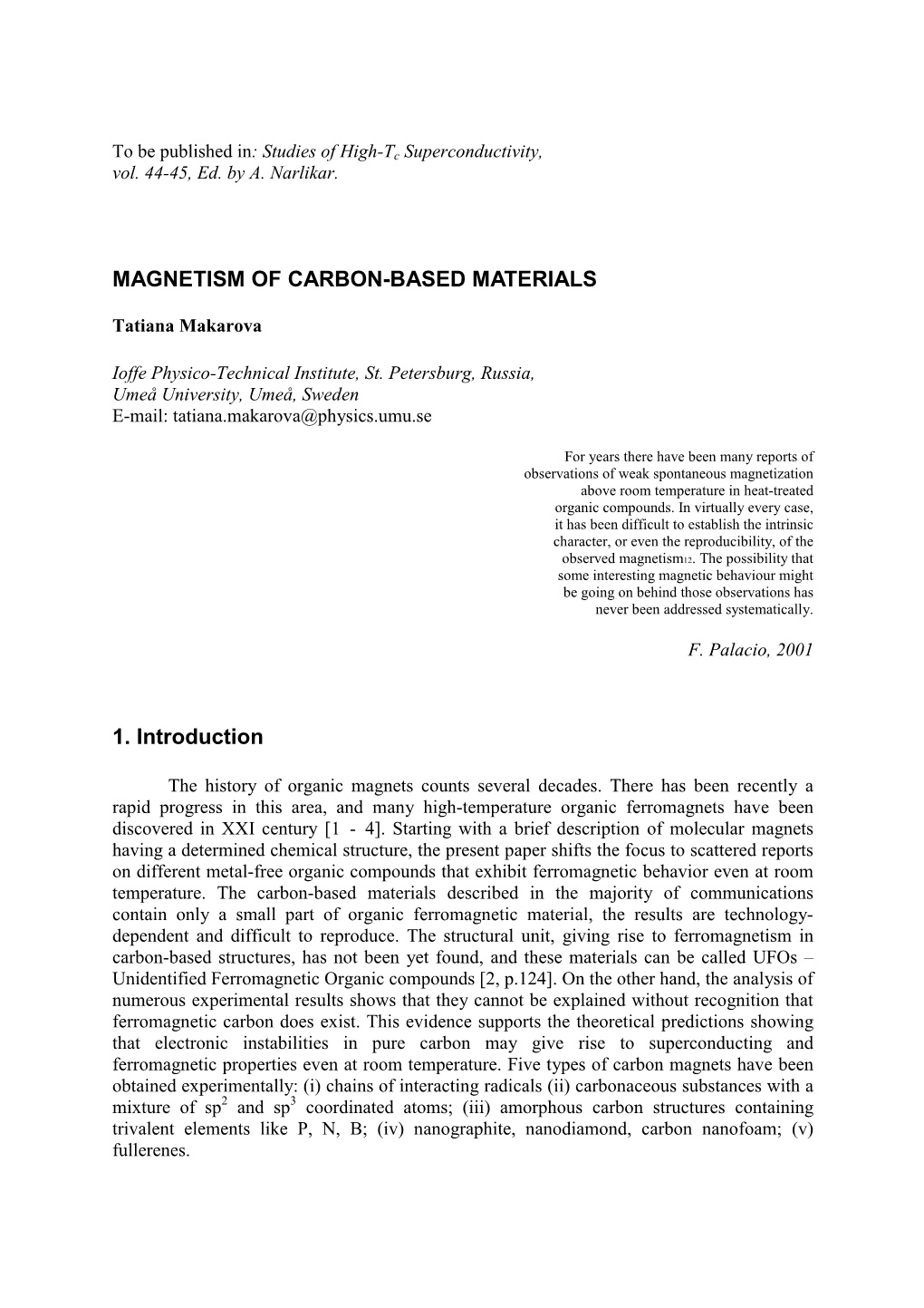 Fullerene Based Carbon Magnets