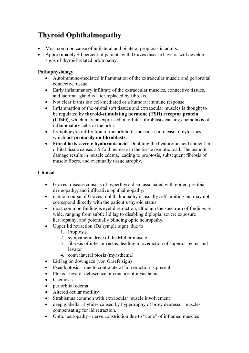 Thyroid Ophthalmopathy