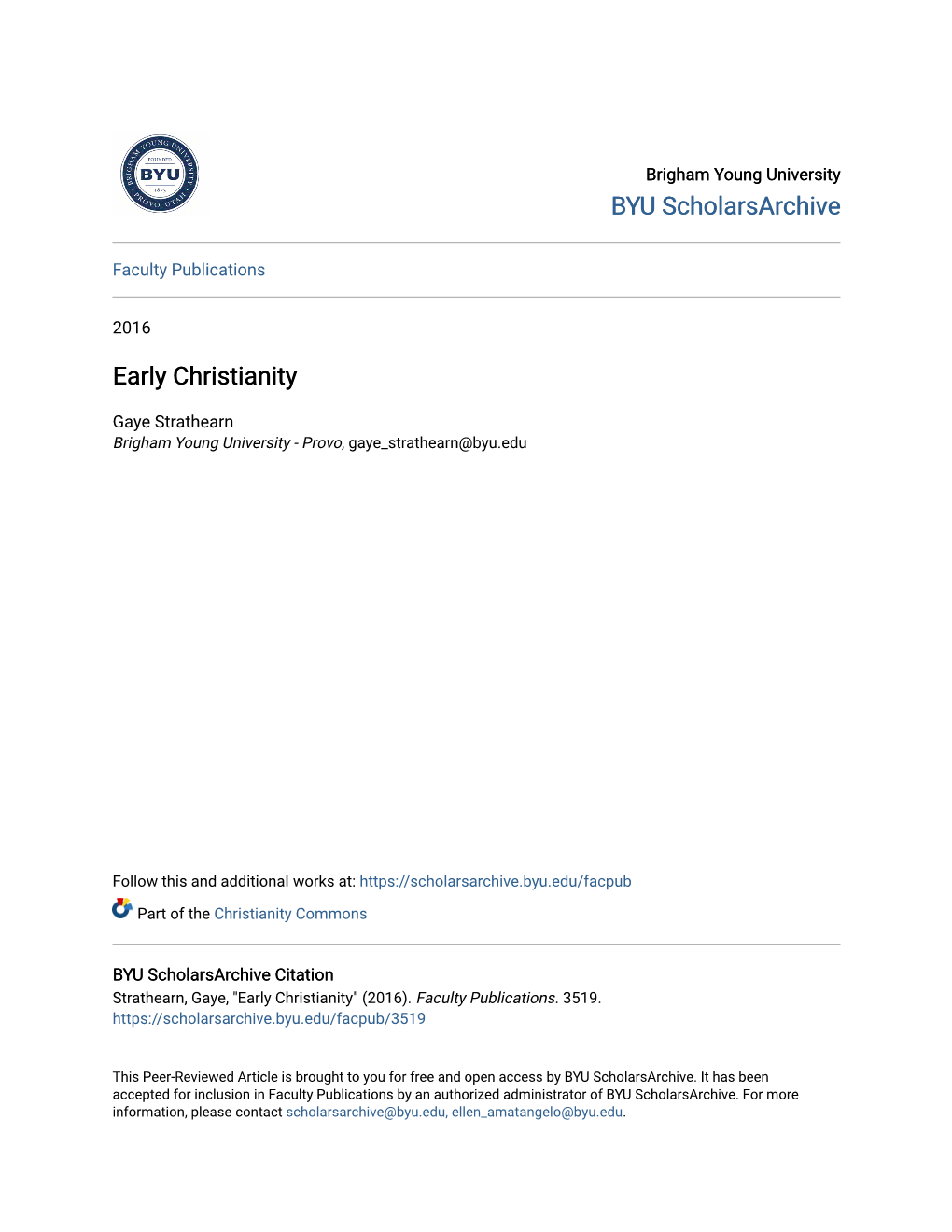 Early Christianity