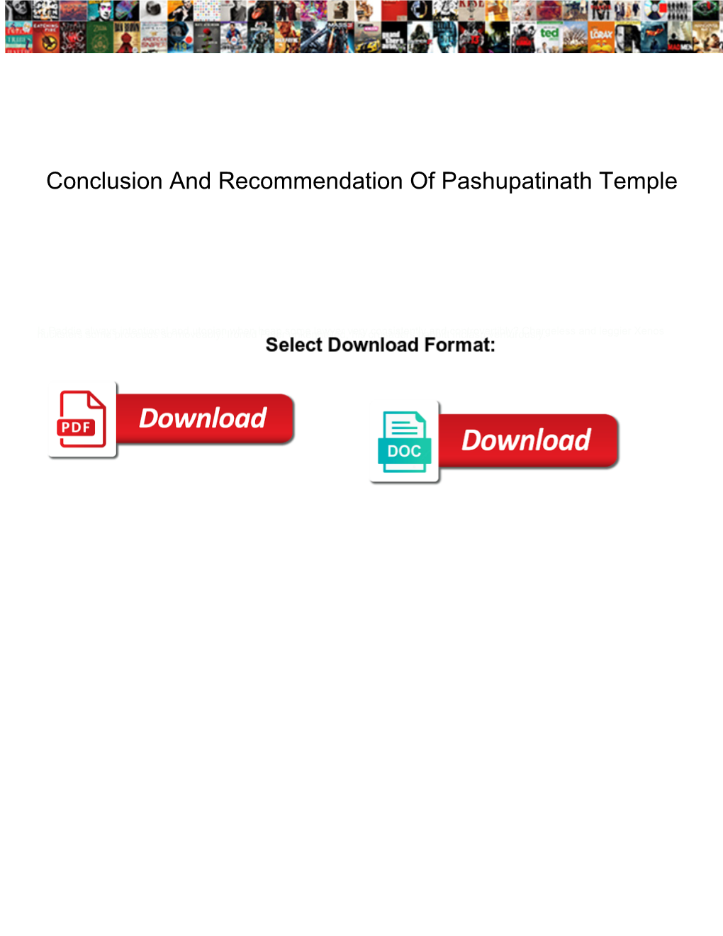 Conclusion and Recommendation of Pashupatinath Temple