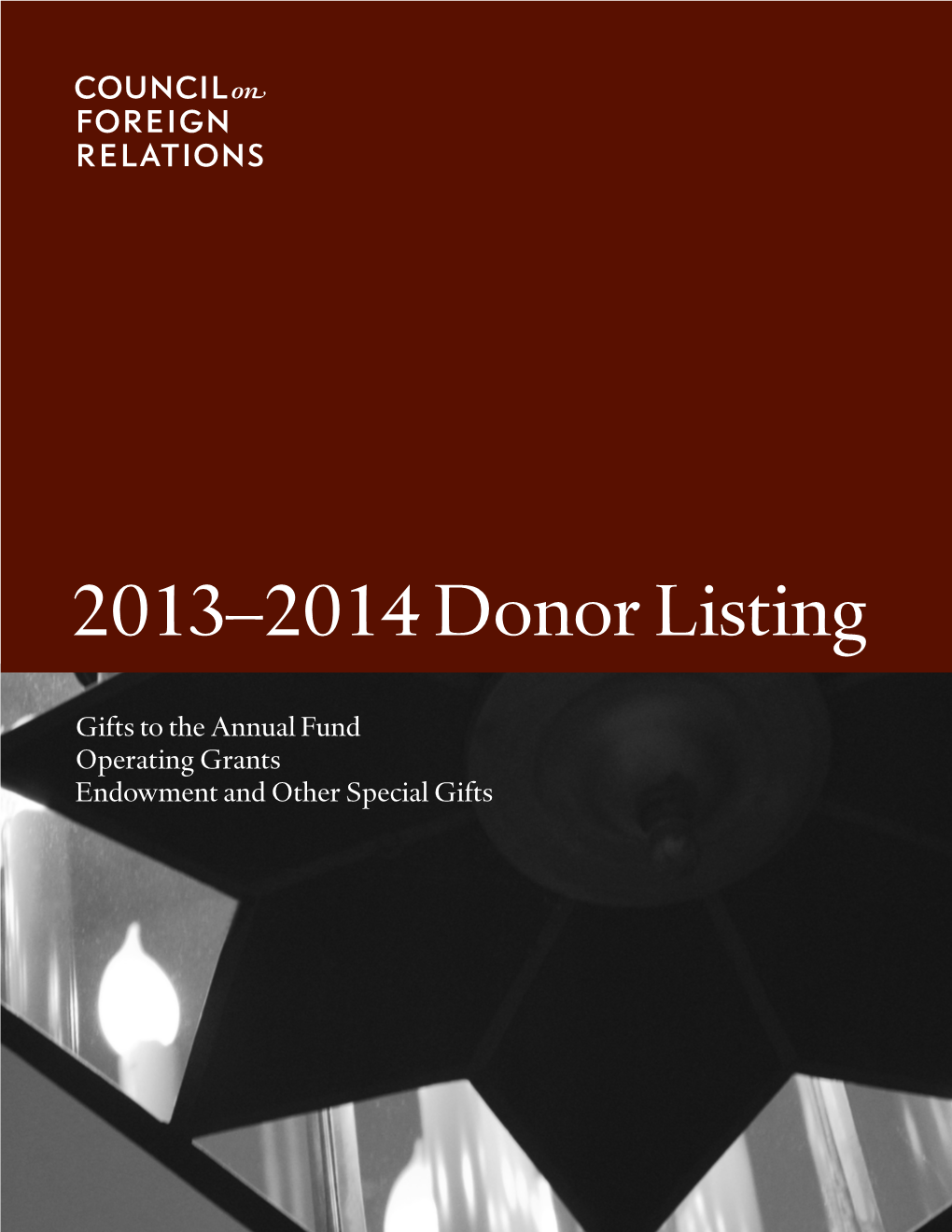 2013–2014 Donor Listing