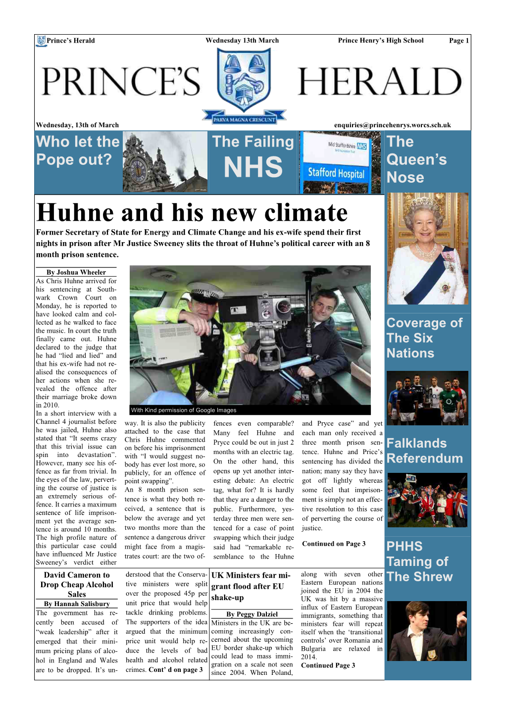 Huhne and His New Climate