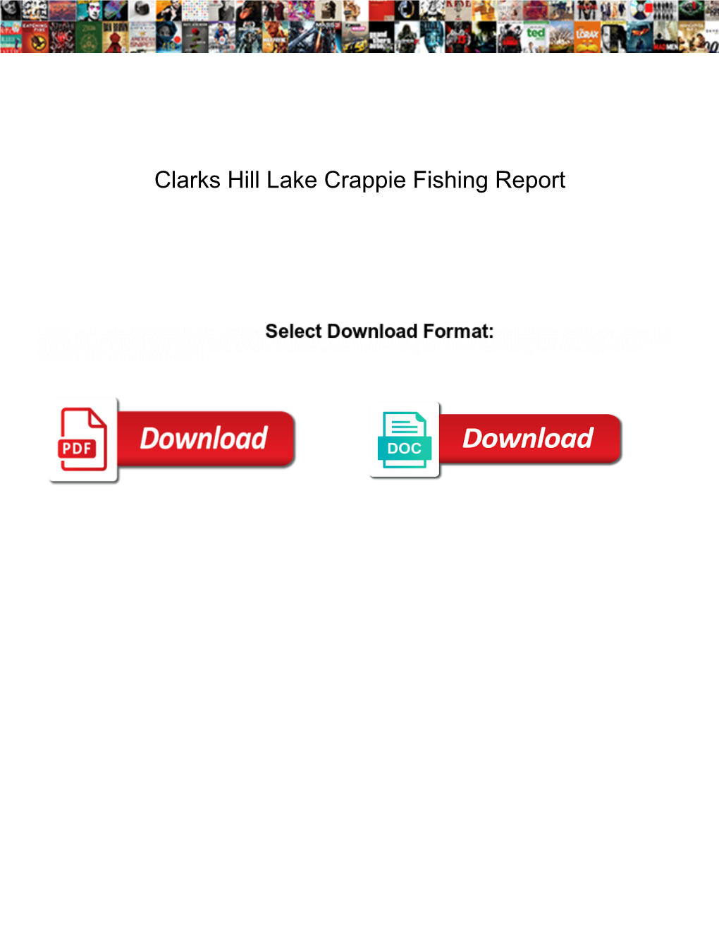 Clarks Hill Lake Crappie Fishing Report