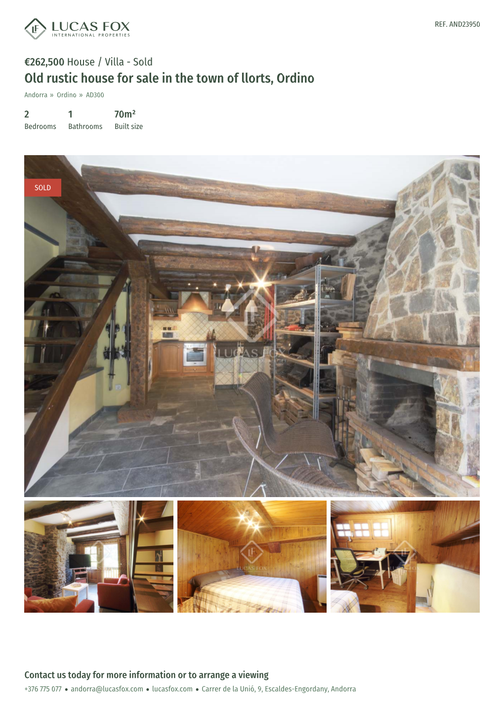 Old Rustic House for Sale in the Town of Llorts, Ordino Andorra » Ordino » AD300