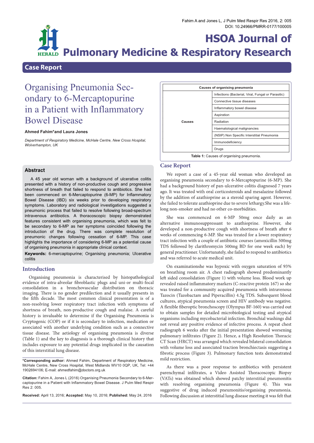 Ondary to 6-Mercaptopurine in a Patient with Inflammatory Bowel Disease