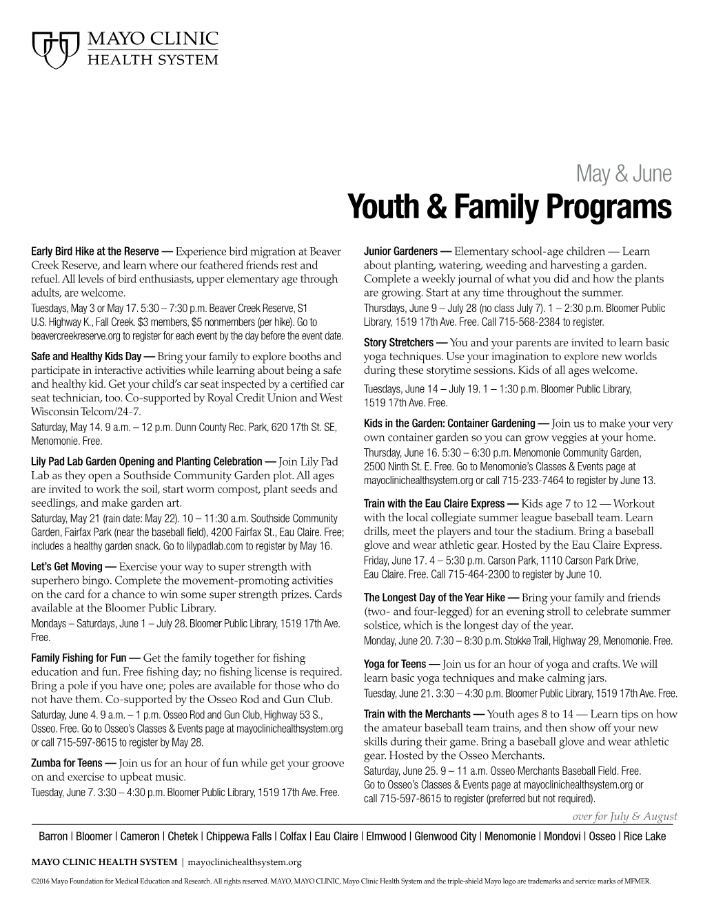 Youth & Family Programs
