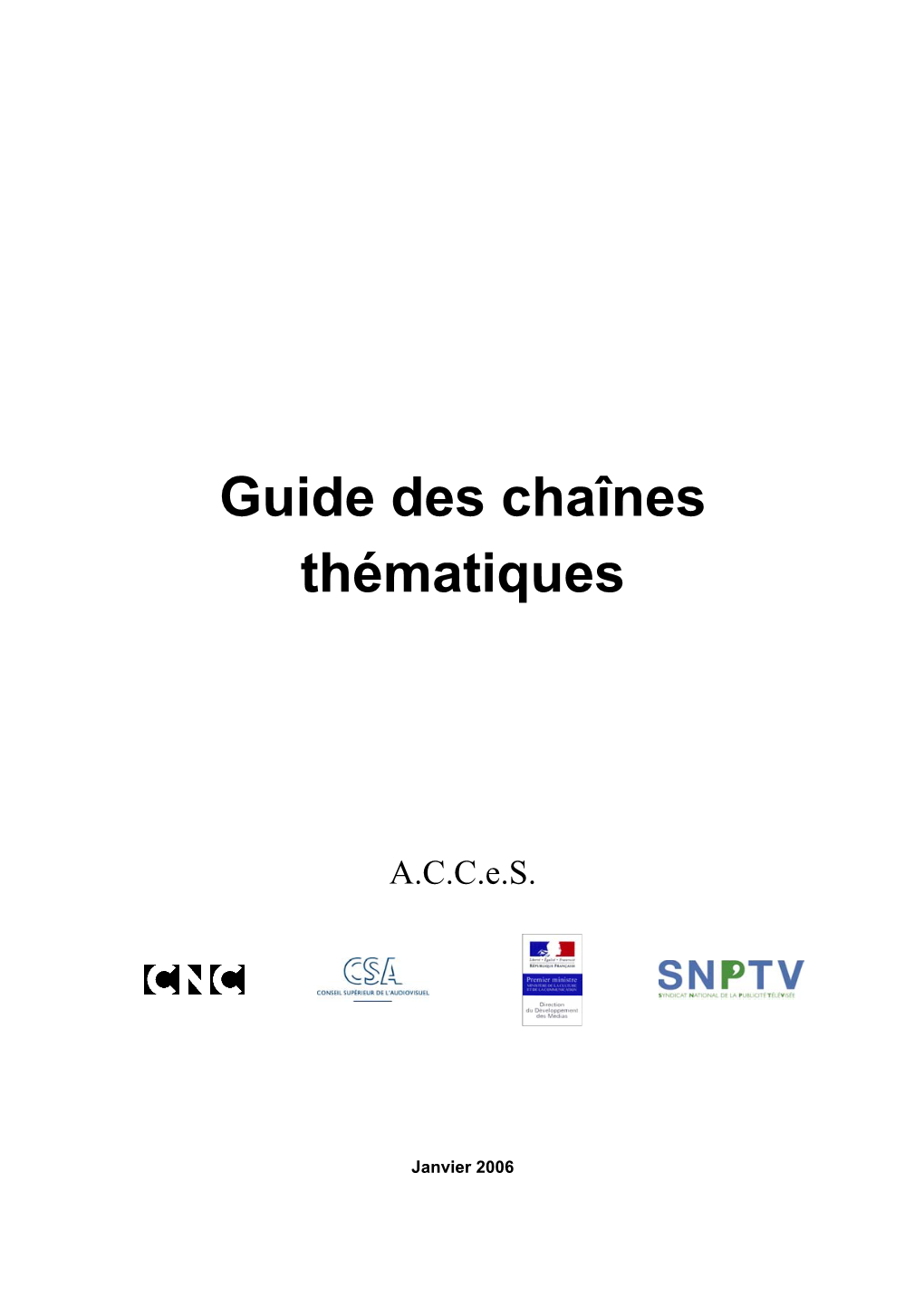 Guide Des Chaînes Thématiques