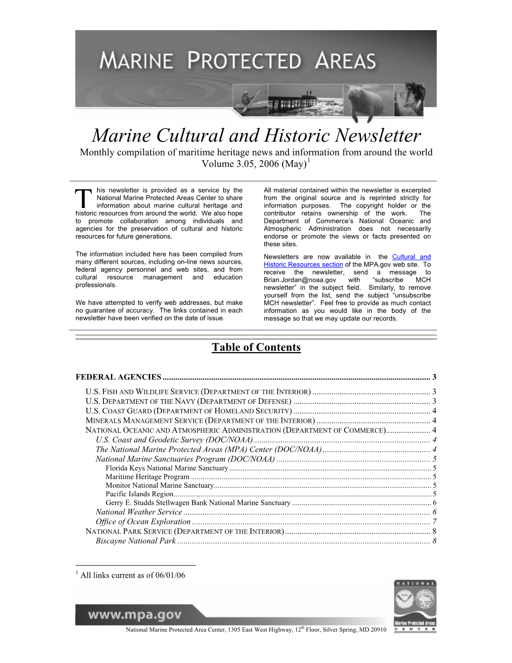 Marine Cultural and Historic Newsletter Vol 3(5)