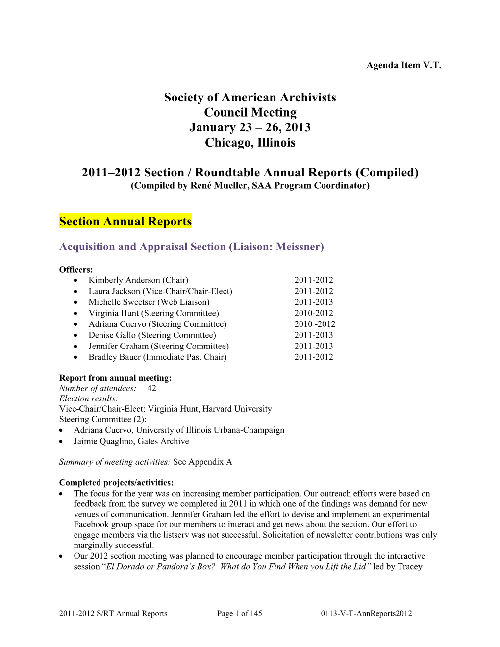 2006 Component Annual Reports