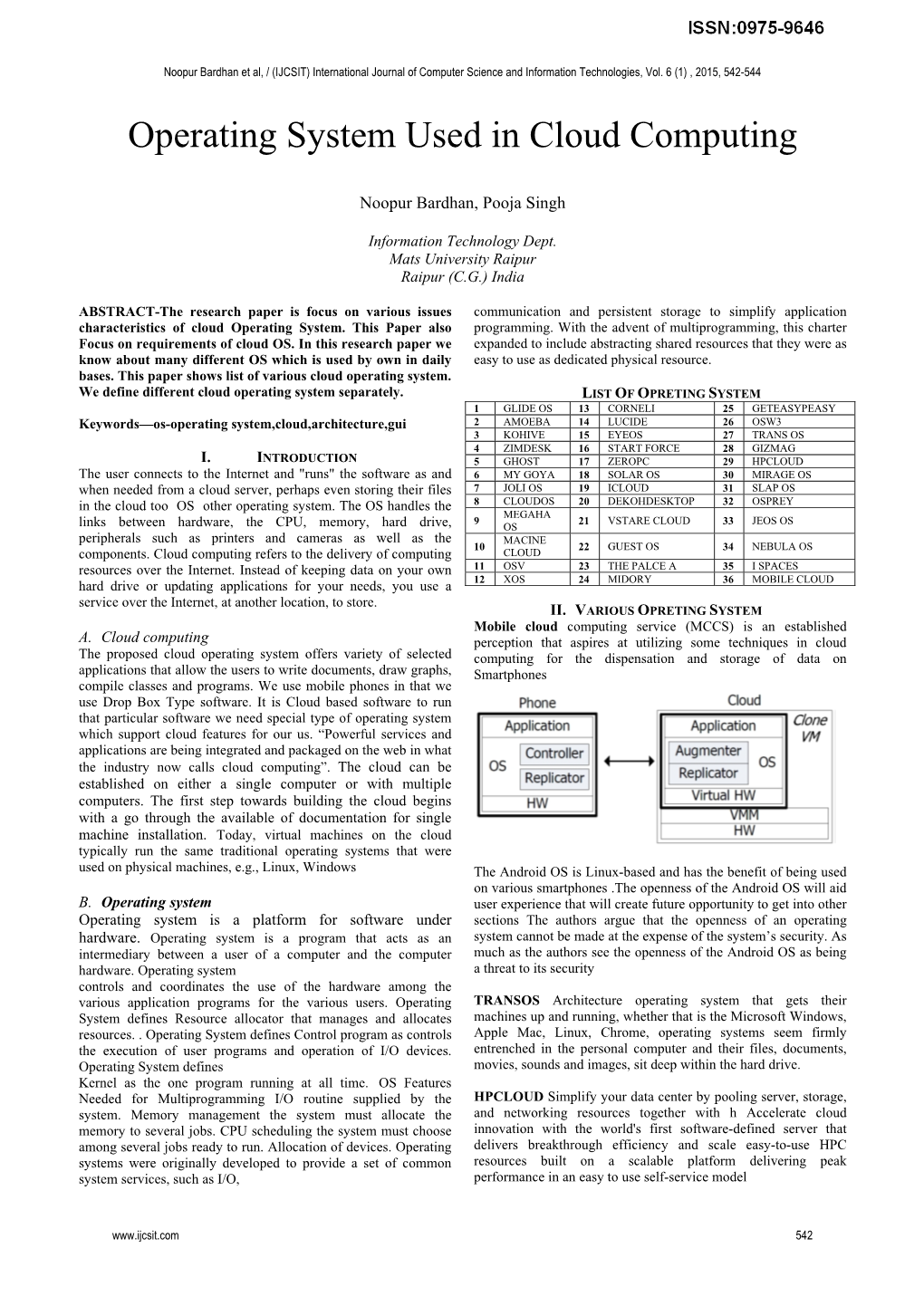 Operating System Used in Cloud Computing