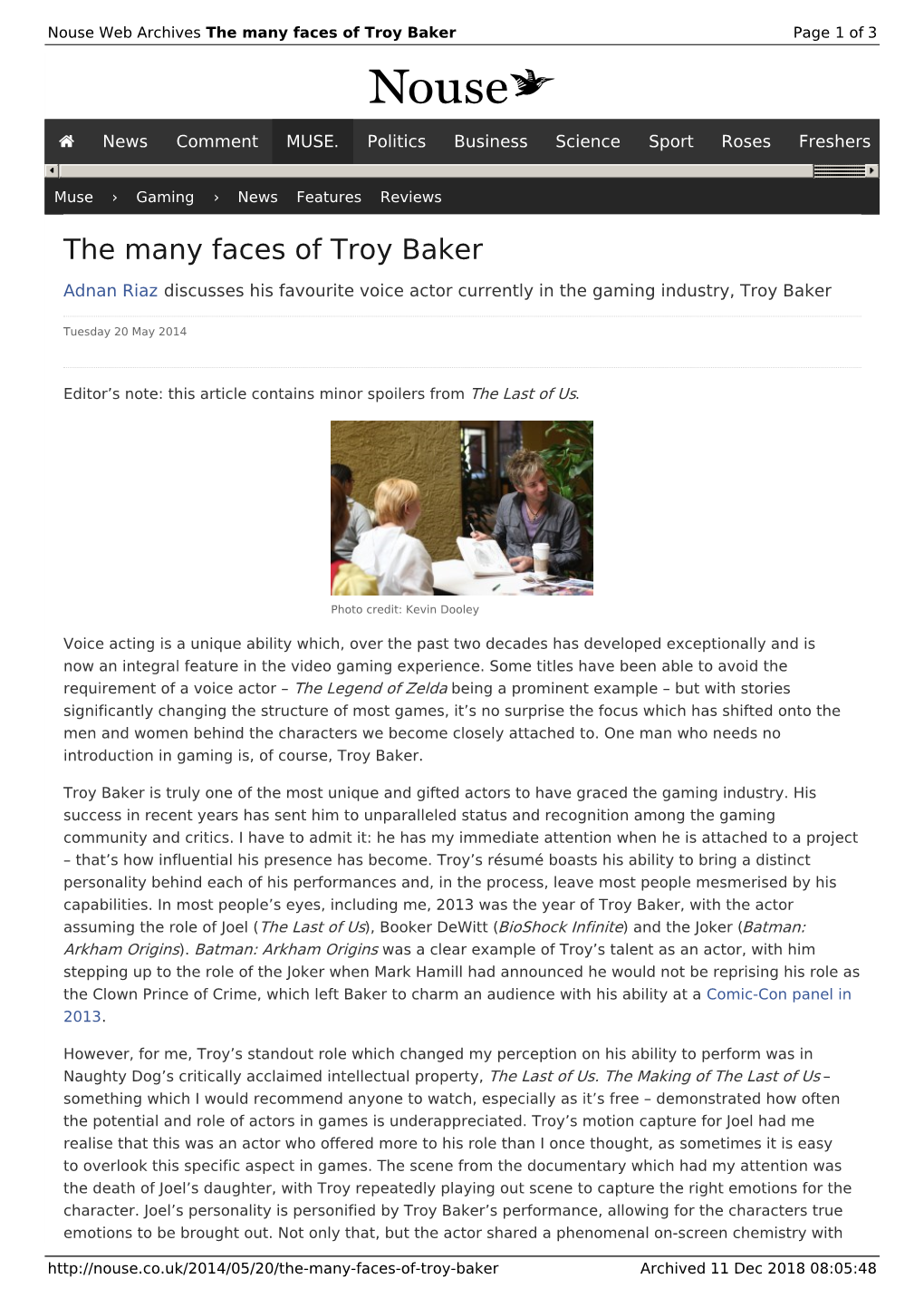 The Many Faces of Troy Baker | Nouse