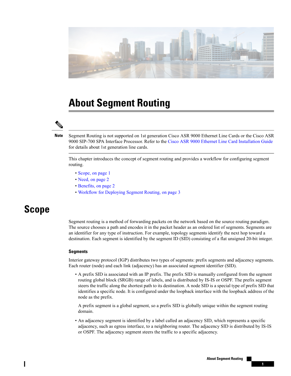 About Segment Routing