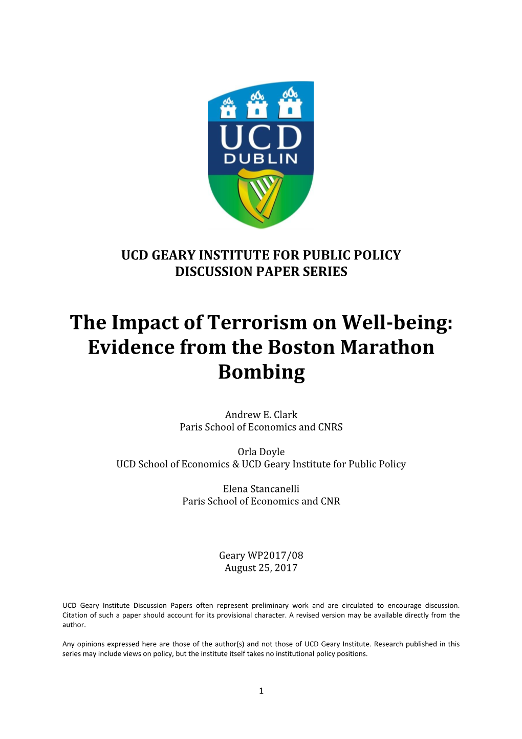 Evidence from the Boston Marathon Bombing