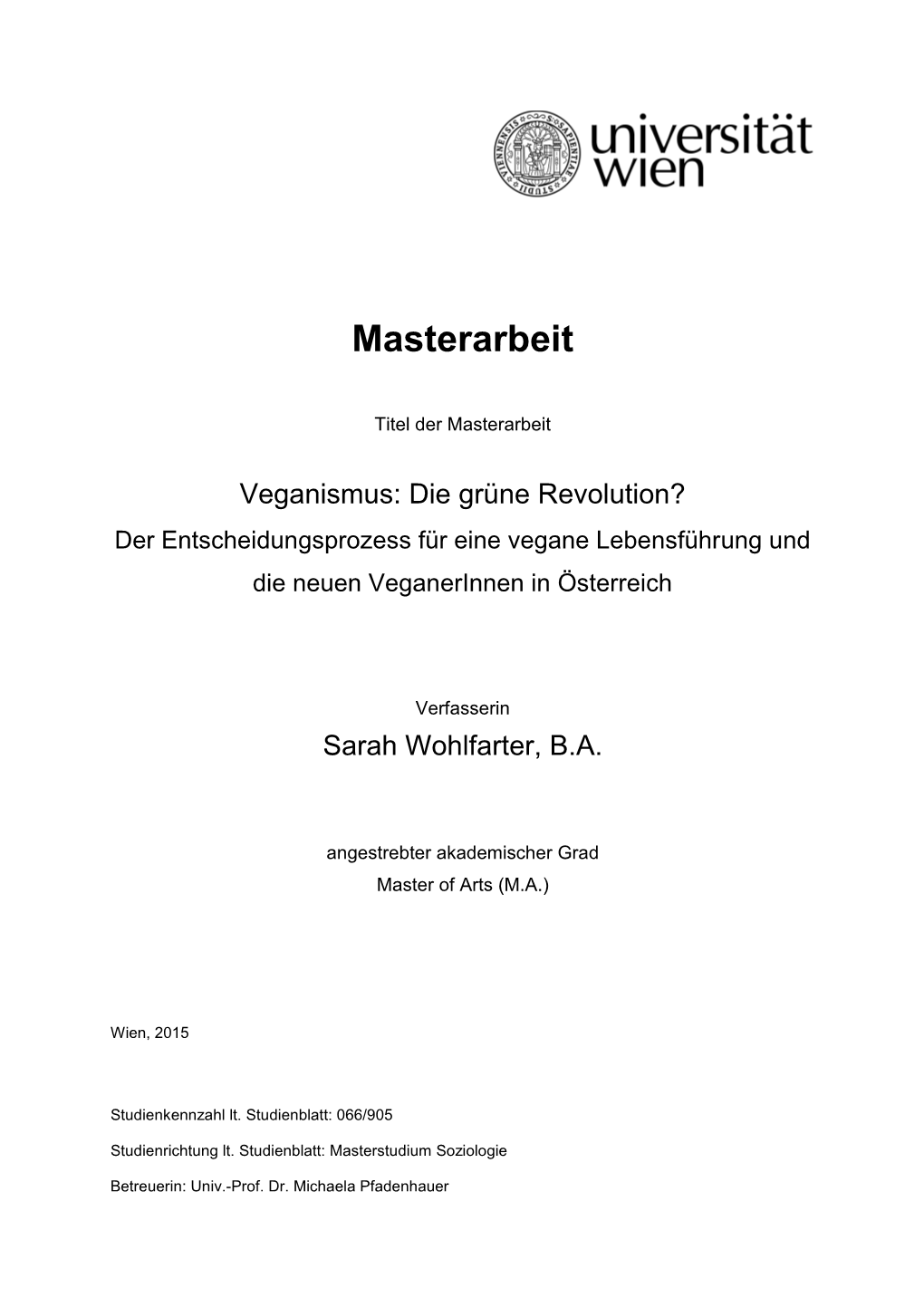 Masterarbeit