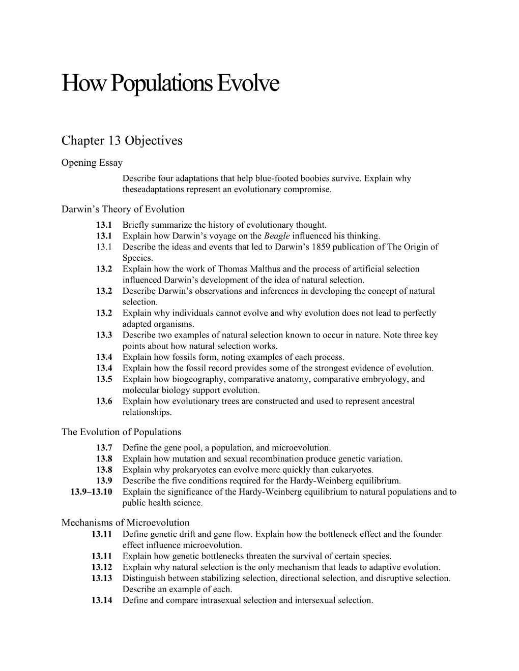 How Populations Evolve